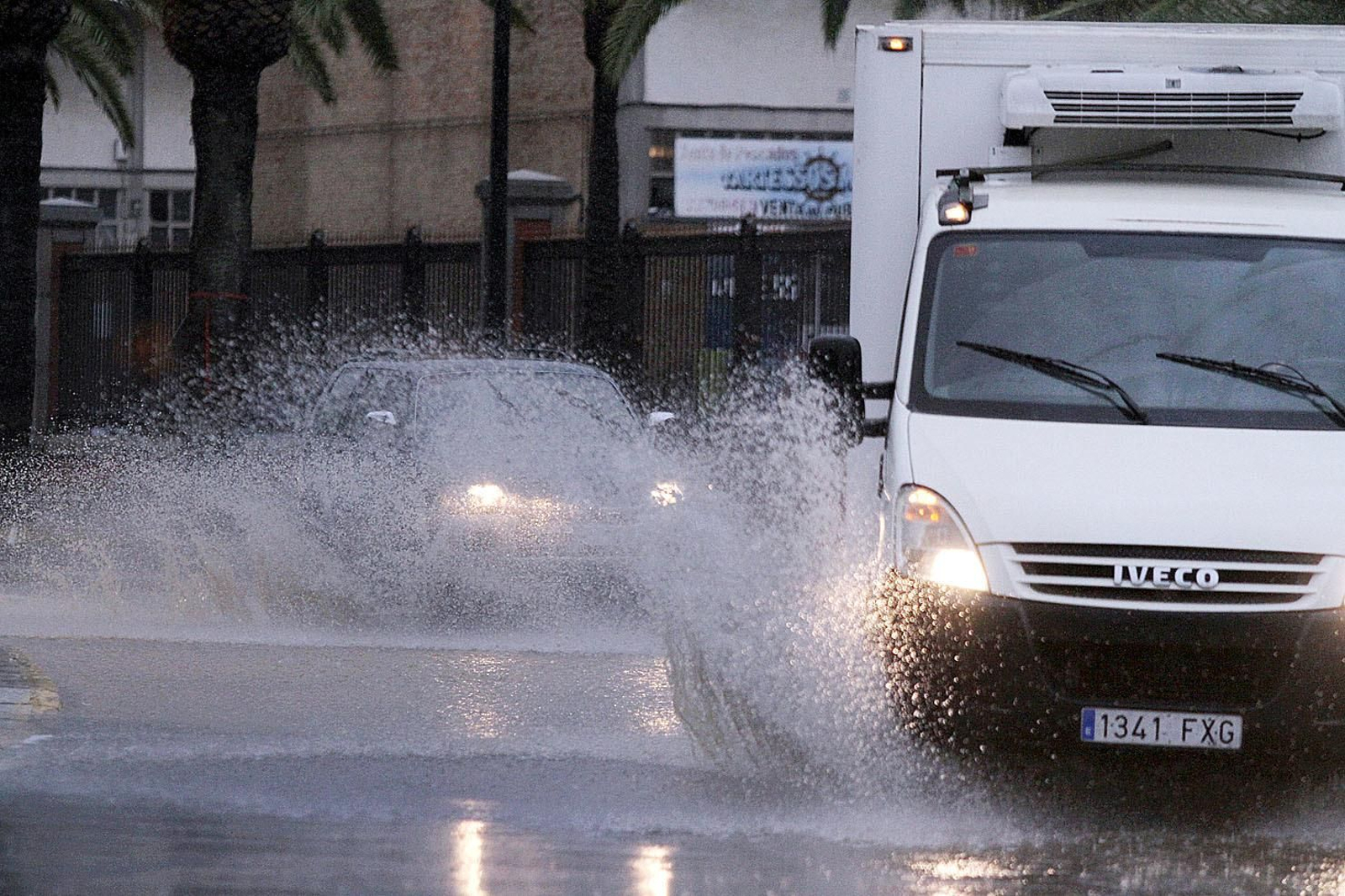 Imágenes del temporal de lluvia en Huelva.