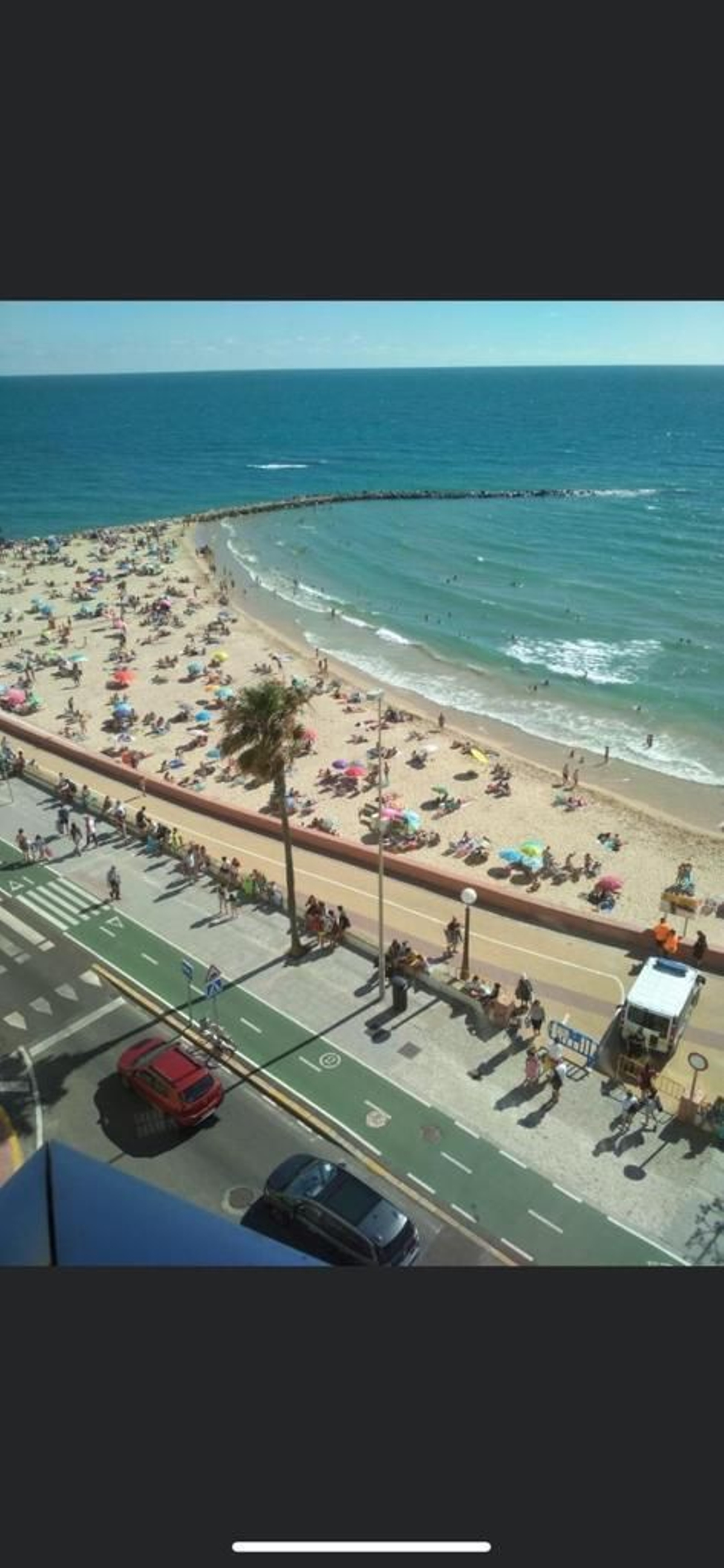 Imagen compartida por whasapp de las colas en Santa María.