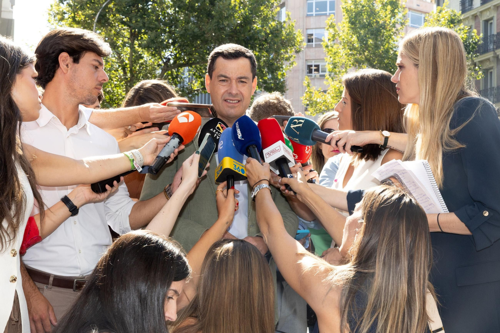 El presidente de la Junta de Andalucía, Juanma Moreno, este lunes en Madrid.