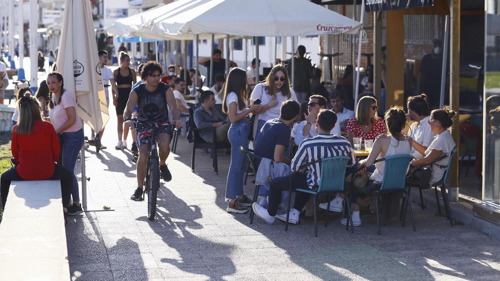 Terrazas de Pedregalejo, en la primera jornada de la fase 1.