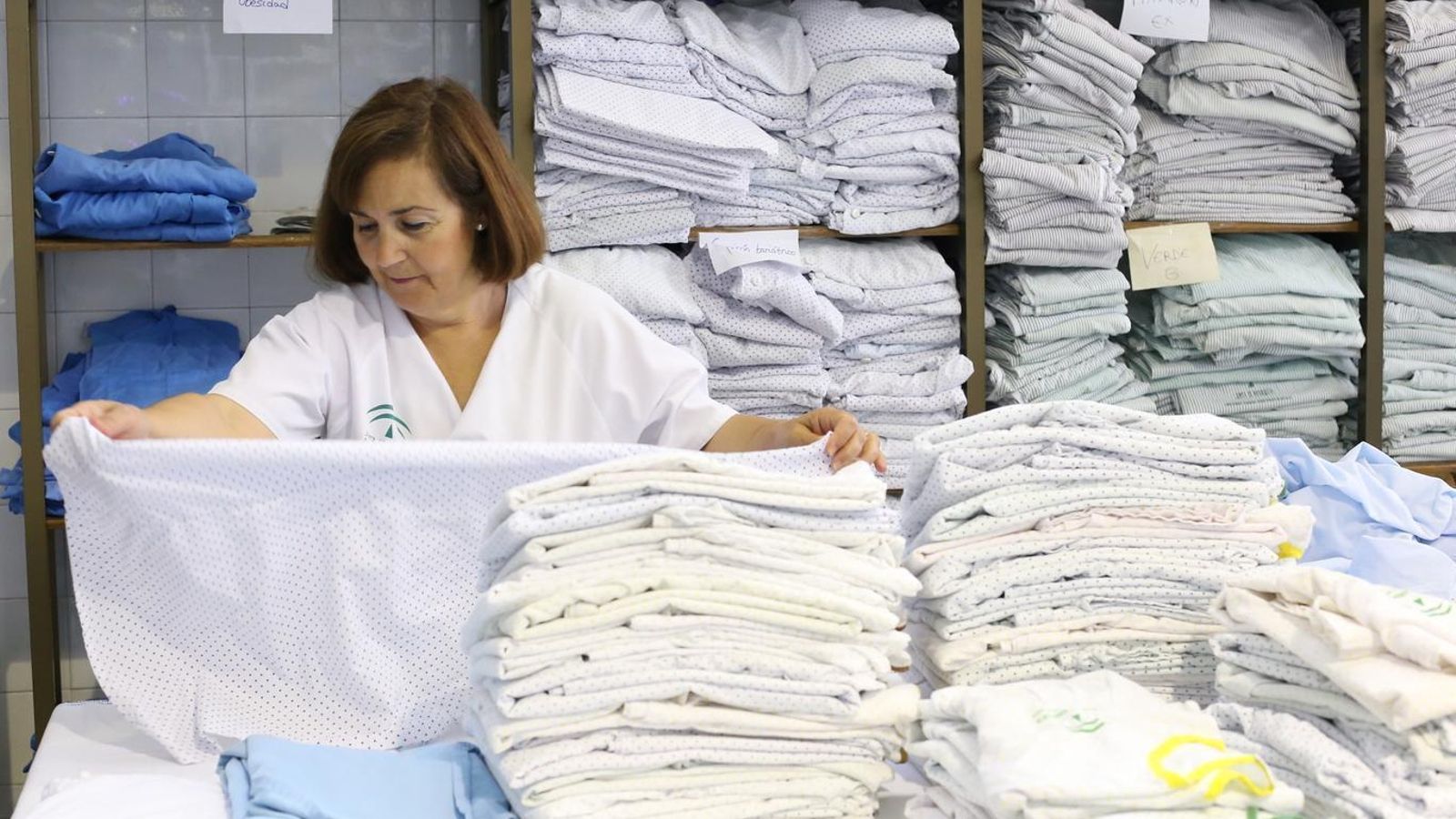 Ropa preparada para su distribución.