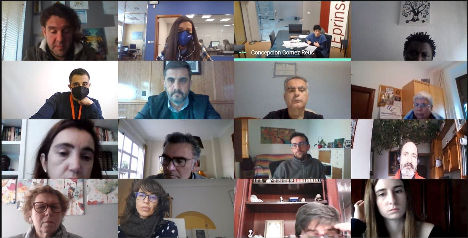 Reunión telemática de Ramón Hernández con representantes del tejido asociativo.