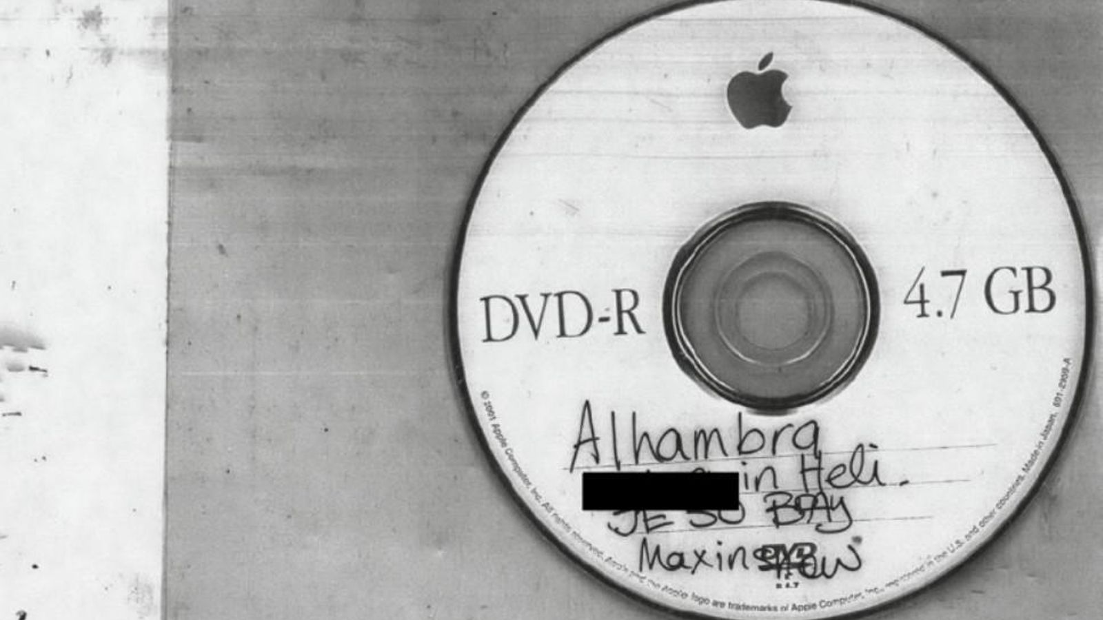 Imagen del DVD del que se extrajeron las fotografías