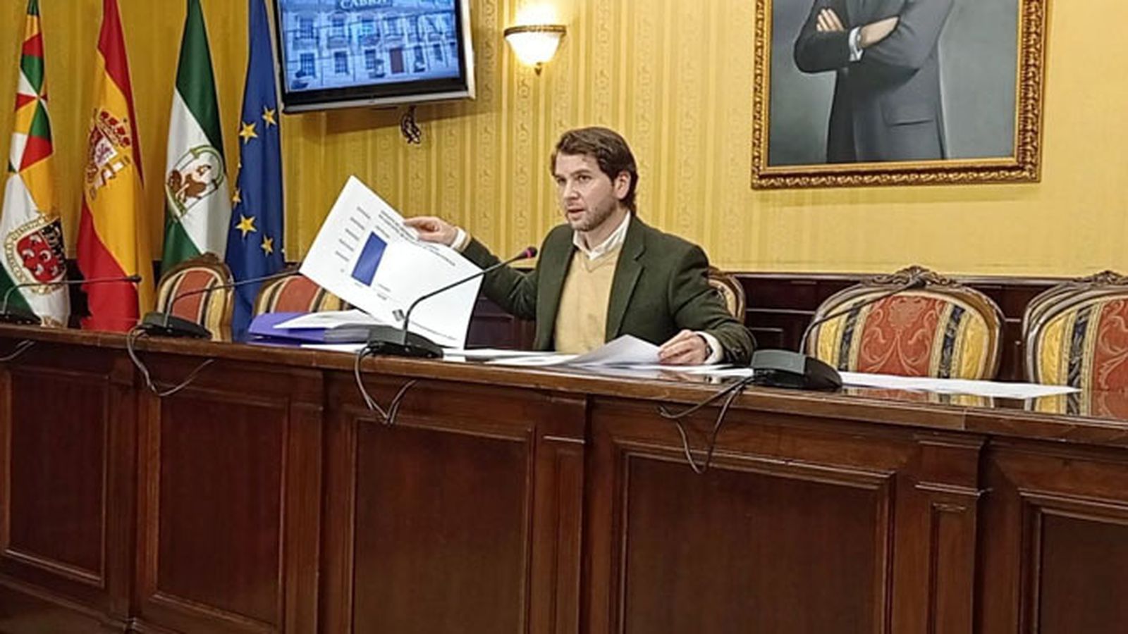 Fernando Priego presenta el proyecto de presupuestos para 2021.