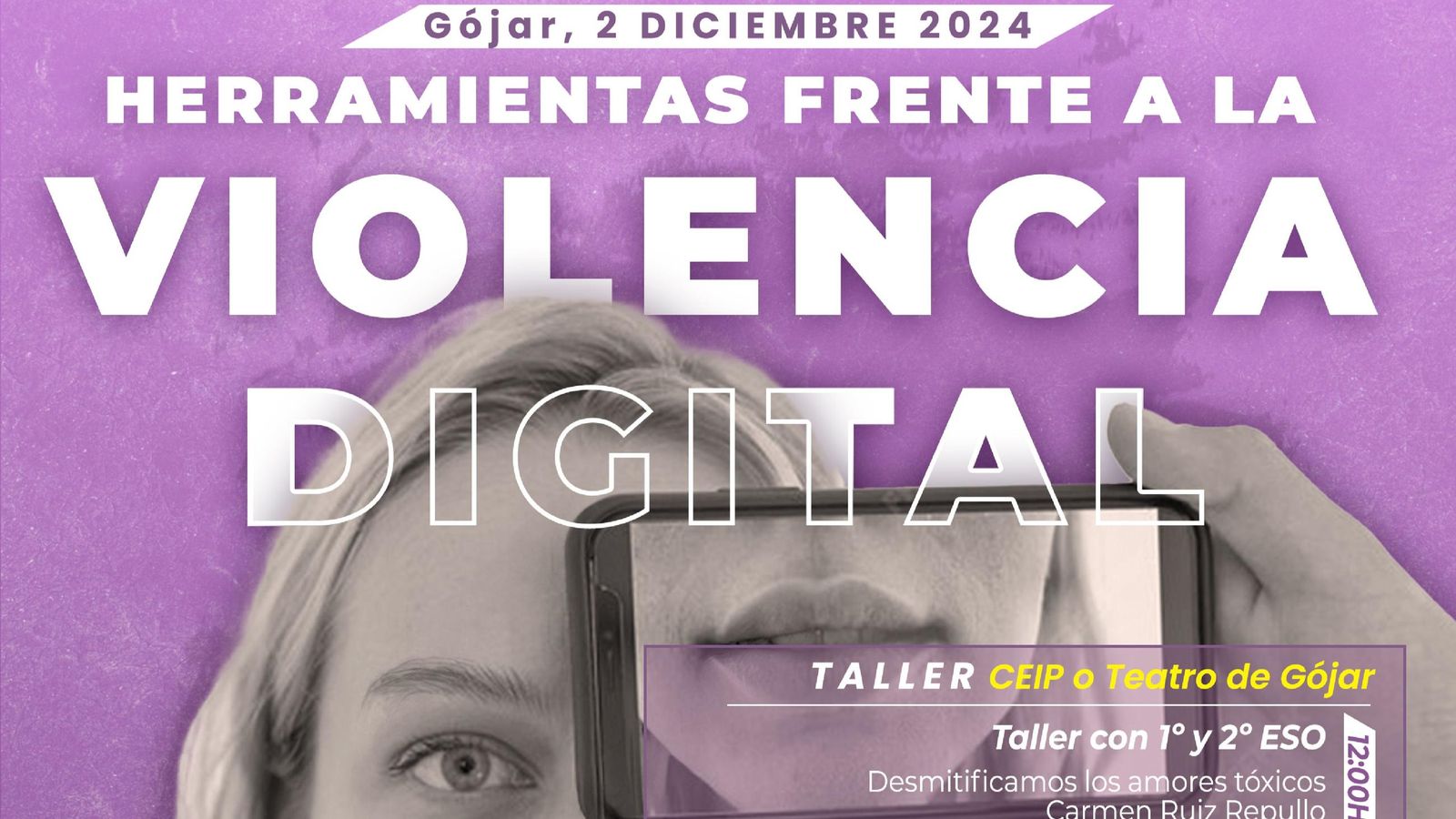 Cartel de la II Jornada sobre Violencia contra las Mujeres en Gójar