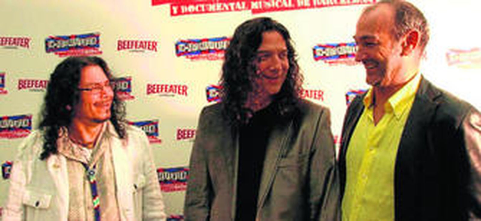 Raimundo Amador, Tomatito y José Sánchez Montes, ayer, en la presentación del documental.