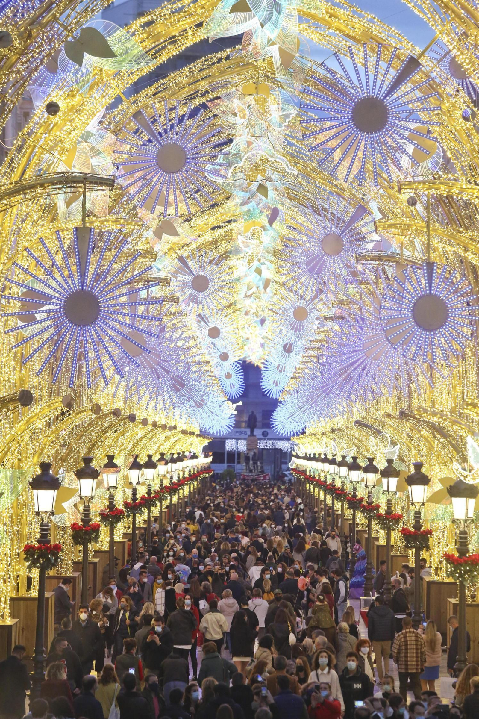 La inauguración de las luces de Navidad de Málaga