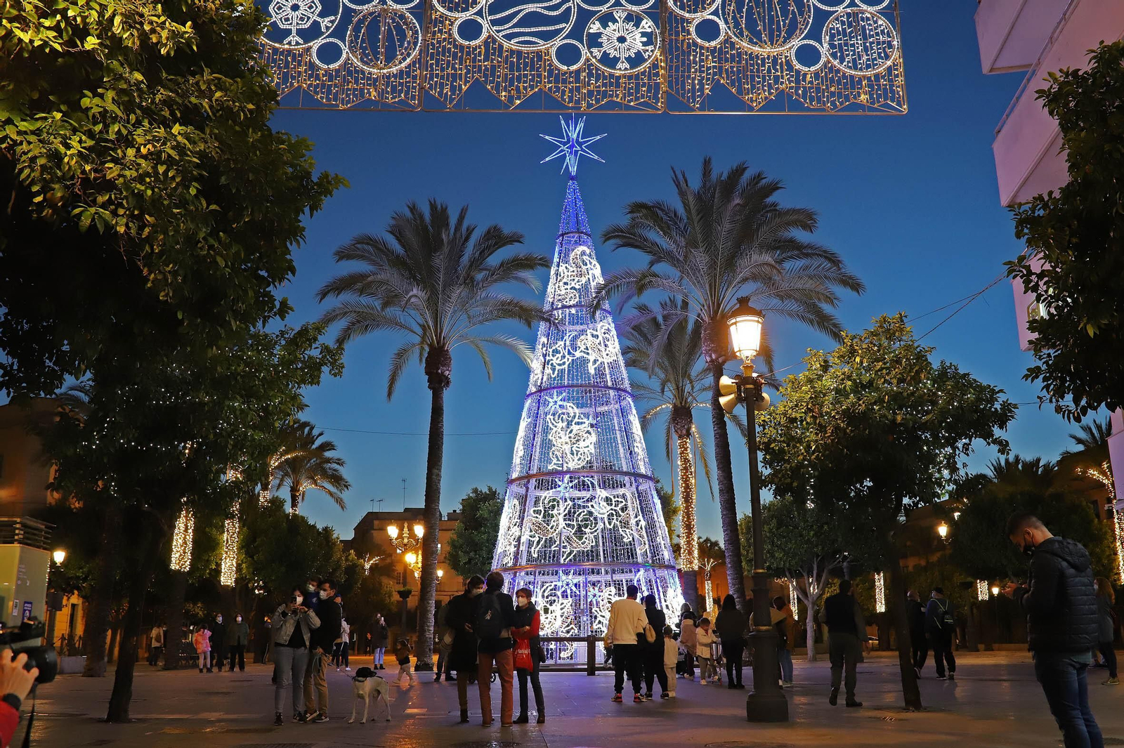 Encendido del alumbrado de Navidad 2020 en Jerez