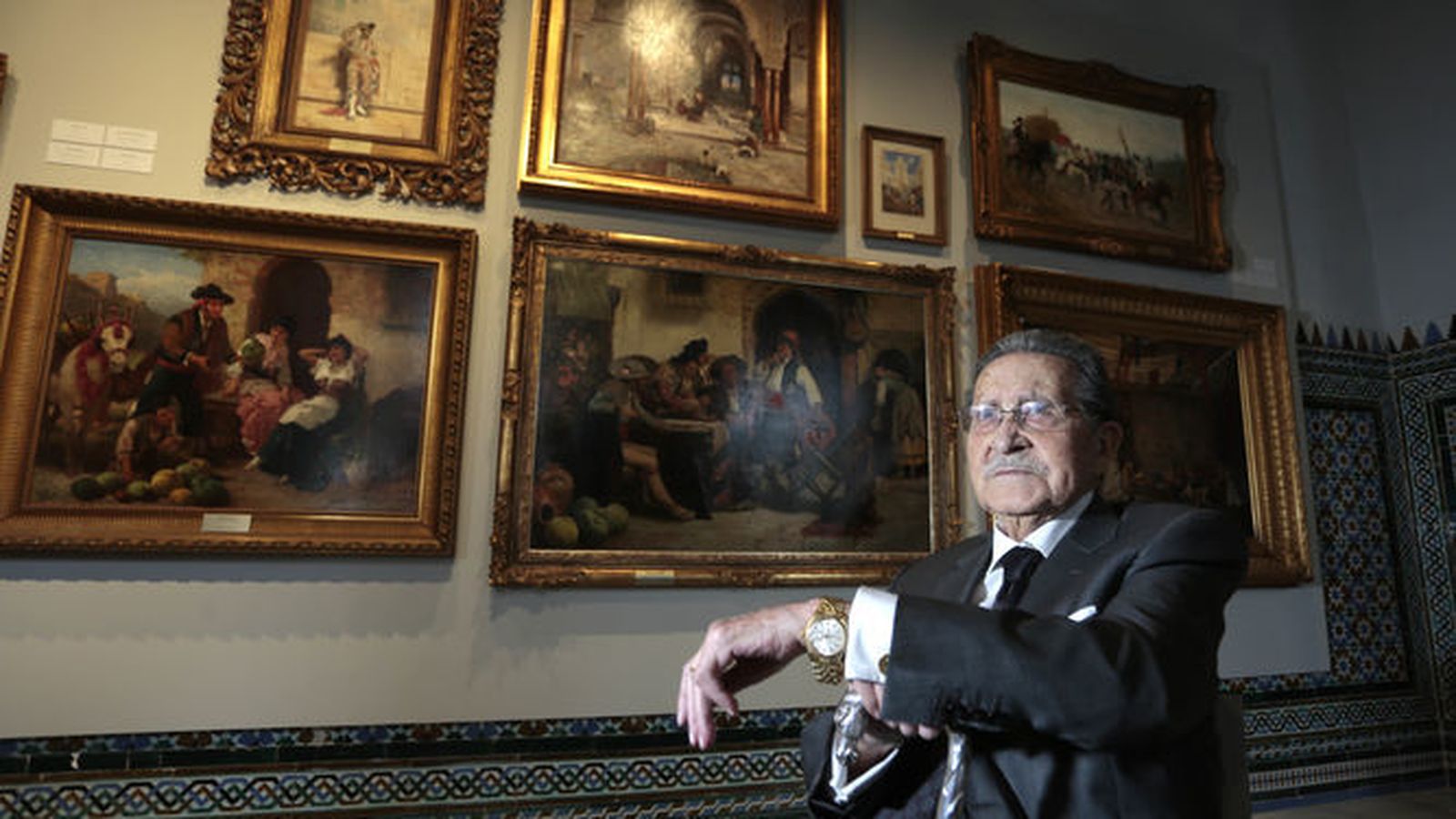 El mecenas posa en su museo hace unas semanas.
