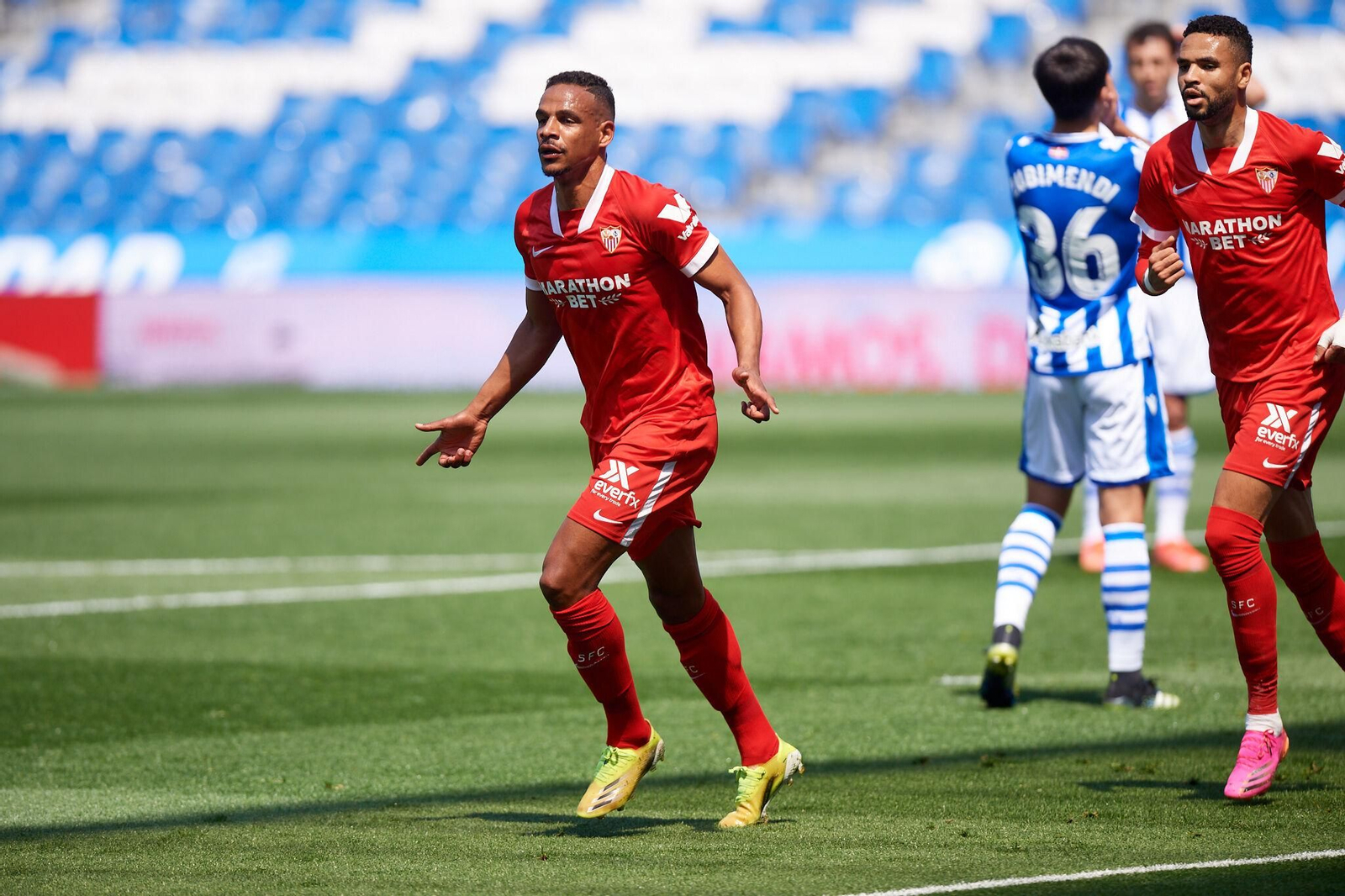 Fernando, tras marcar el empate.