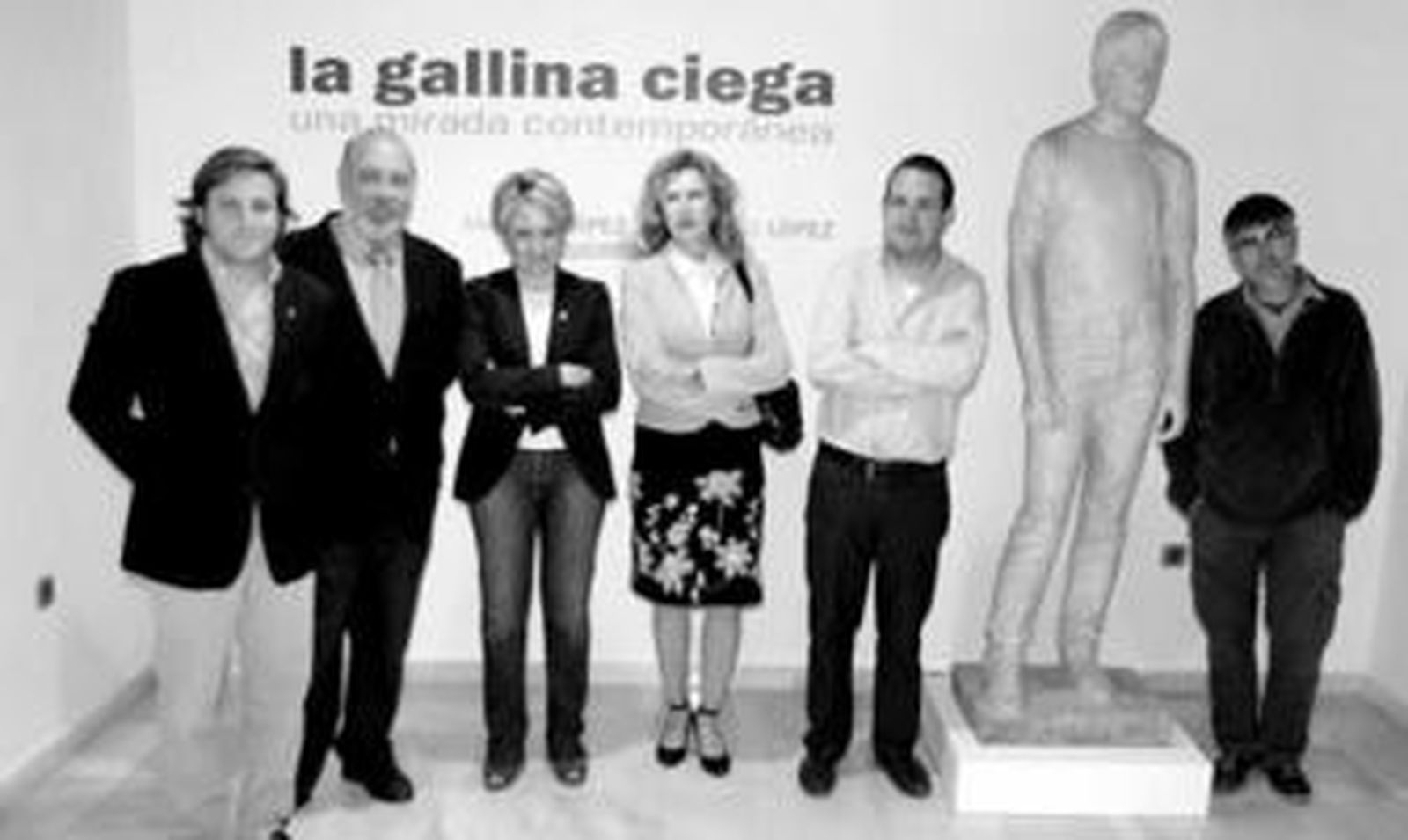 Eloisa Cabrera y otros miembros de corporación con Francisco Ortega, Andrés García y Golucho.