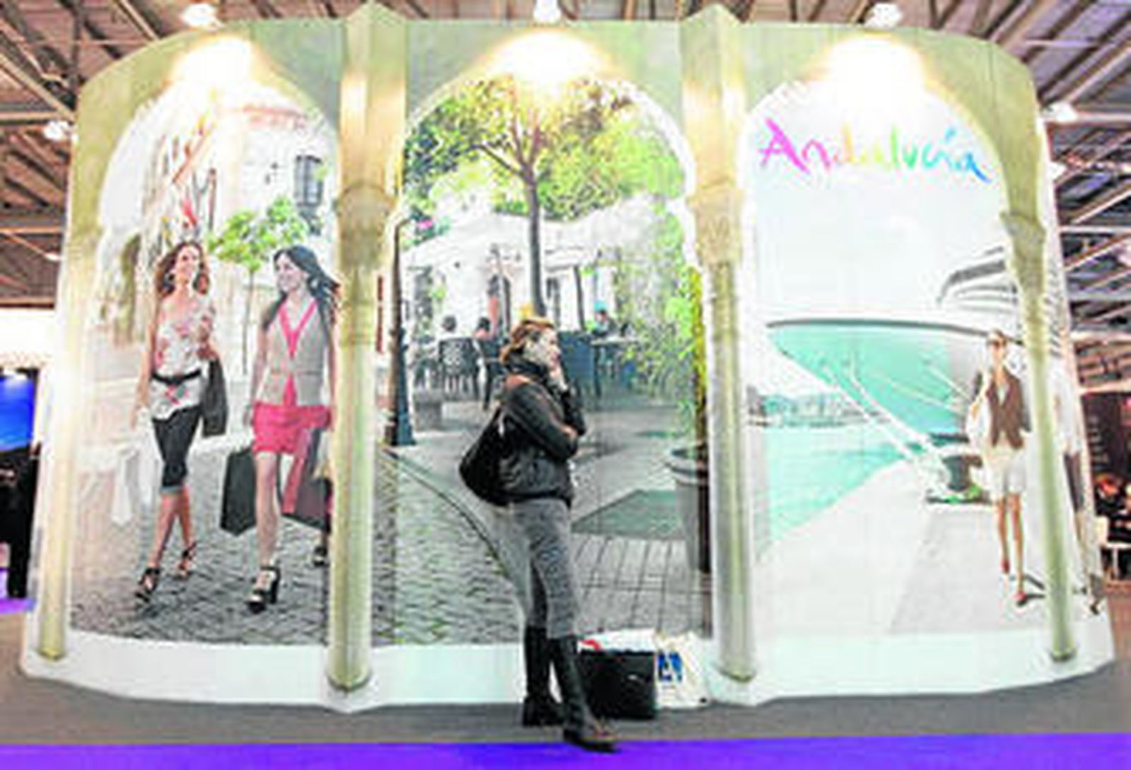 Promoción de Andalucía en una feria turística.