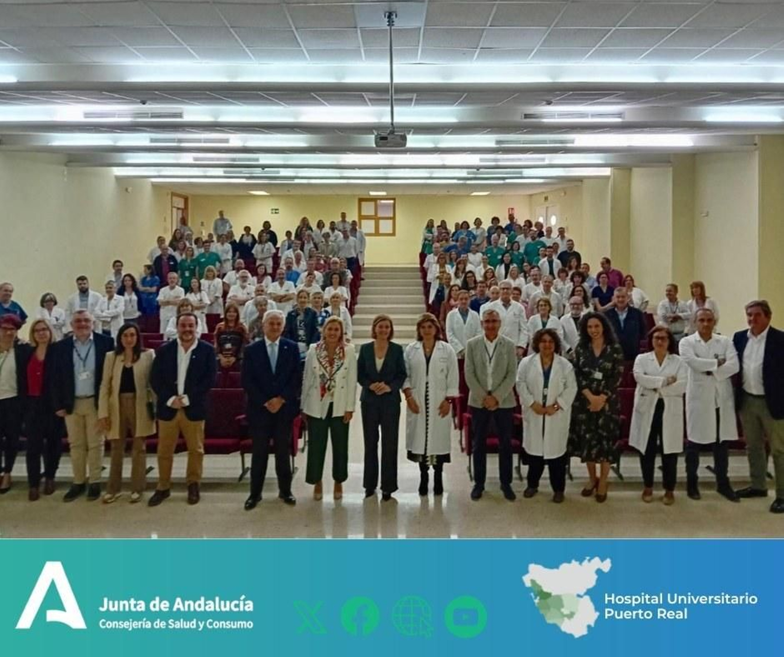 Presentación de María José Cano como nueva gerente ante el personal del Hospital de Puerto Real