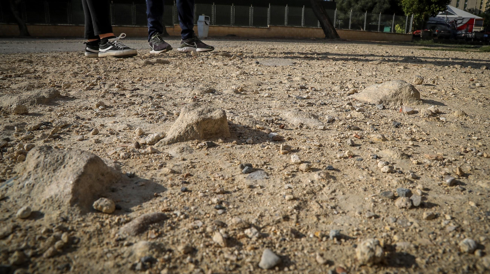 Imágenes del mal estado del CEIP Tartesos