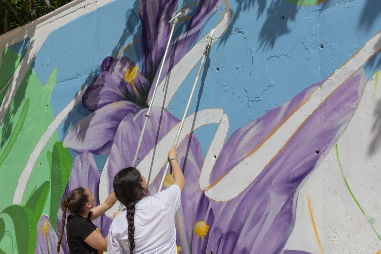 Así ha quedado el mural 'Pintando por Jaén' en el Parque Andrés de Vandelvira