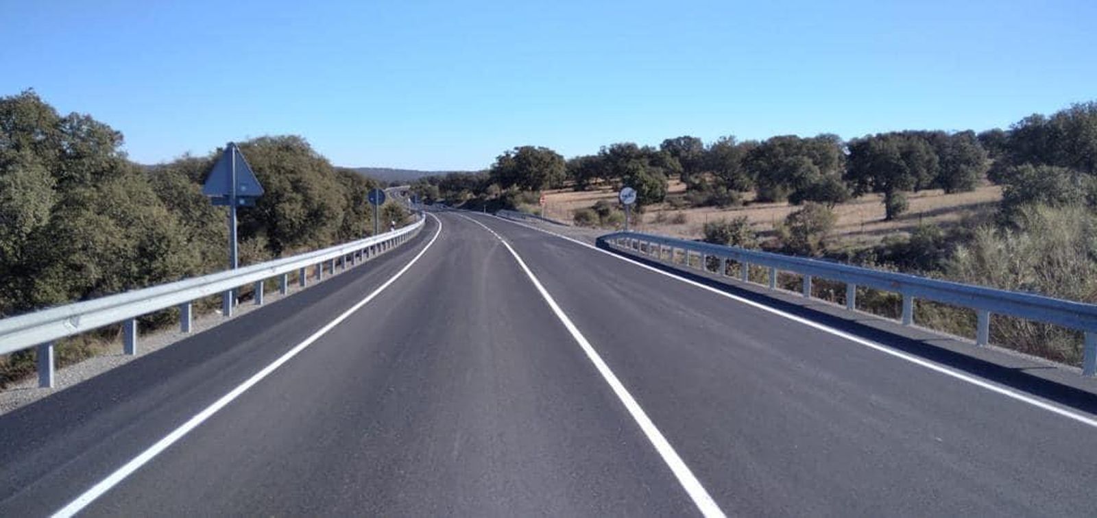 La carretera A-435 en Pozoblanco.