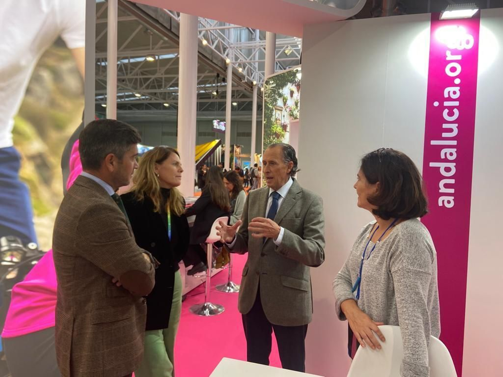 José María Román, en el stand de Andalucía
