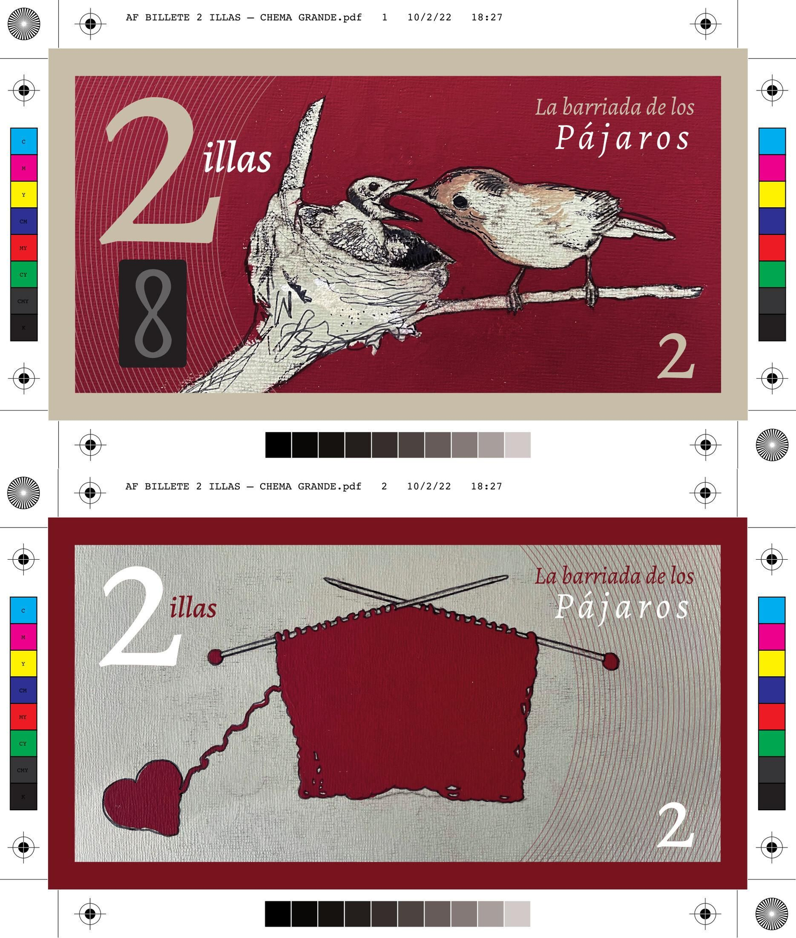 2 ILLAS, del autor Chema Rodríguez impreso para la Feria de Sevilla 2022.