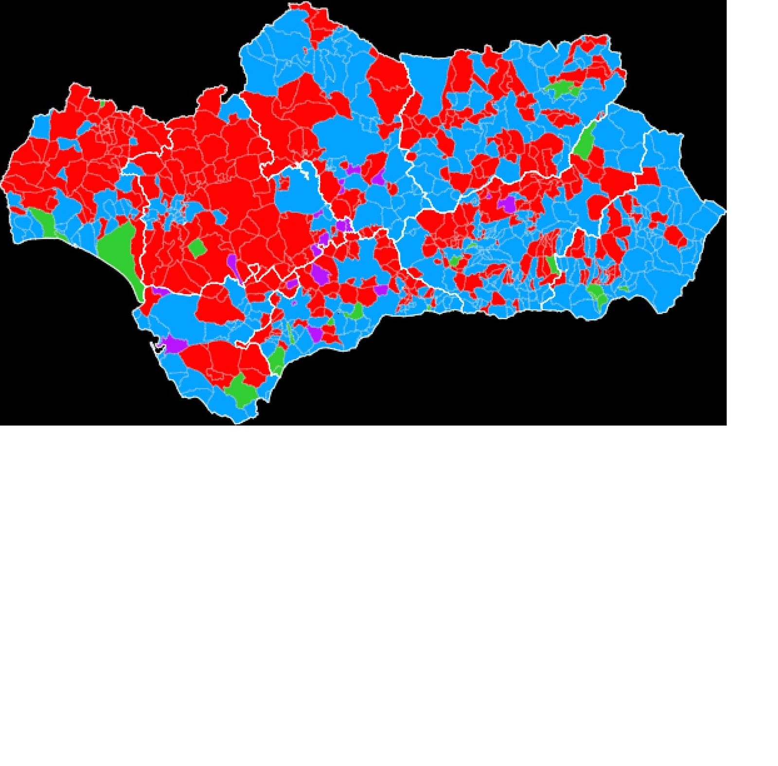 Previsiones del voto por municipios en la provincia según encuestas electorales