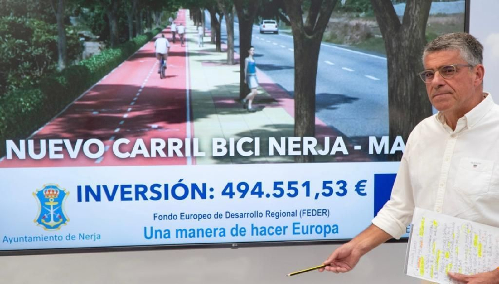Presentación del carril bici de Nerja. Presentación del carril bici de Nerja.