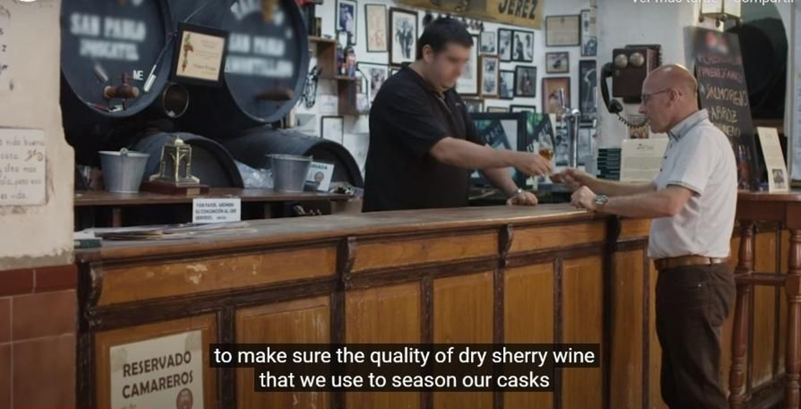 El maestro de la madera de Macallan en el tabanco San Pablo.