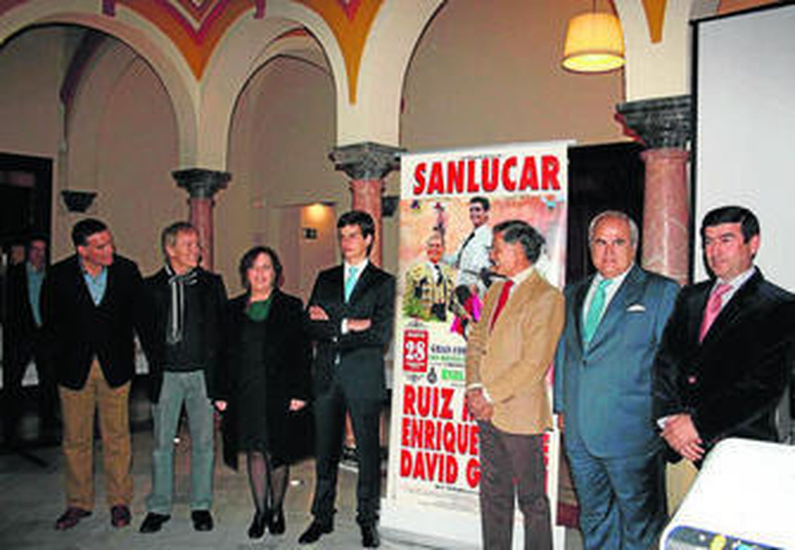 Antonio Caba, Enrique Romero, Ana Morillo, David Galván, Ruiz Miguel, Fernando Sampedro y Carmelo García.