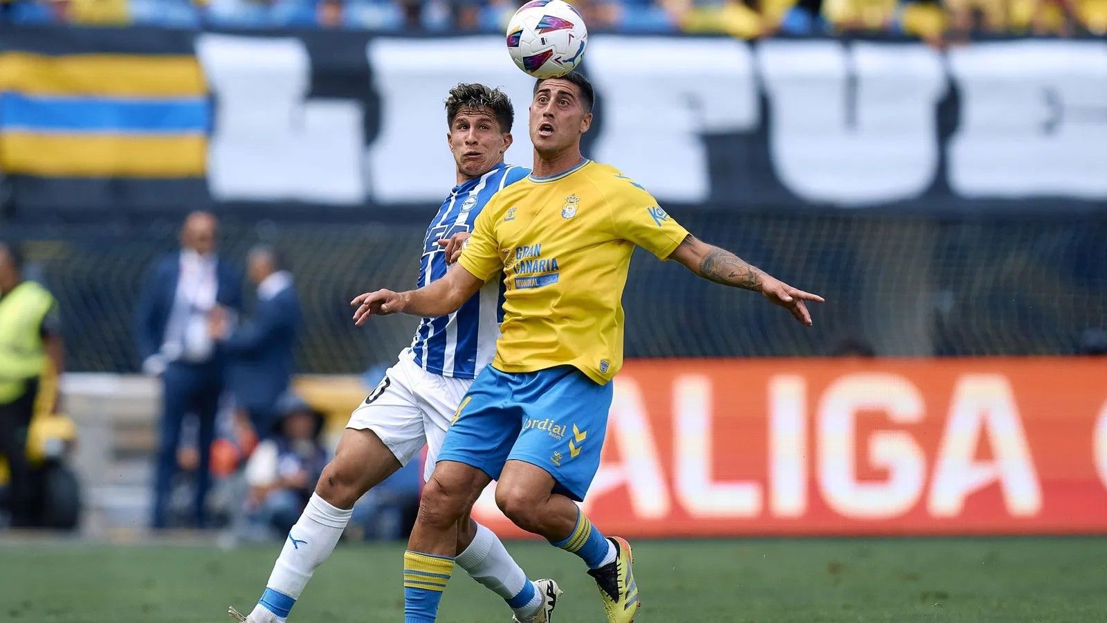 Lemos, en un partido con la UD Las Palmas.