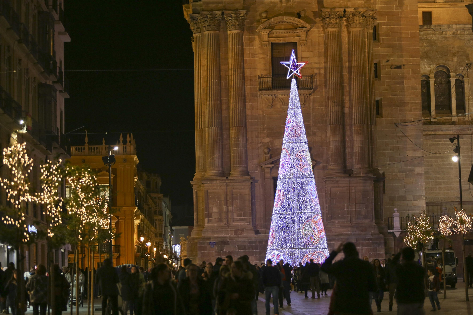 El alumbrado de Navidad de las calles de Málaga capital