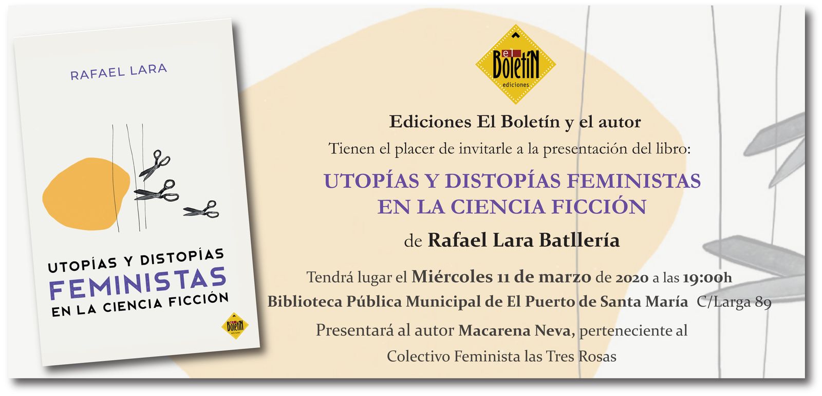 Rafael Lara presenta su  libro este miércoles en El Puerto.