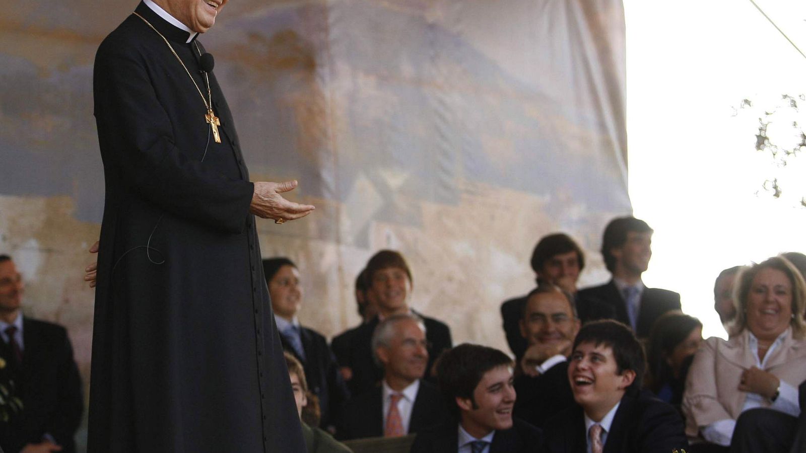 Echevarría, con familias del Opus Dei.