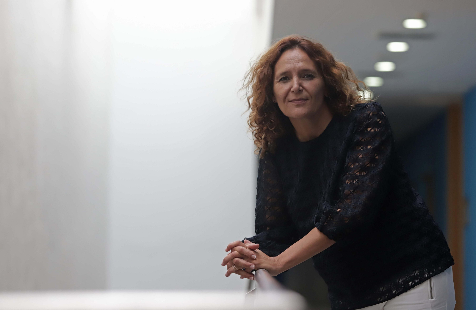 Rocío Ingelmo, responsable de Asuntos Corporativos y Legales de Altadis, en el Palacio de Congresos y Exposiciones de La Línea.