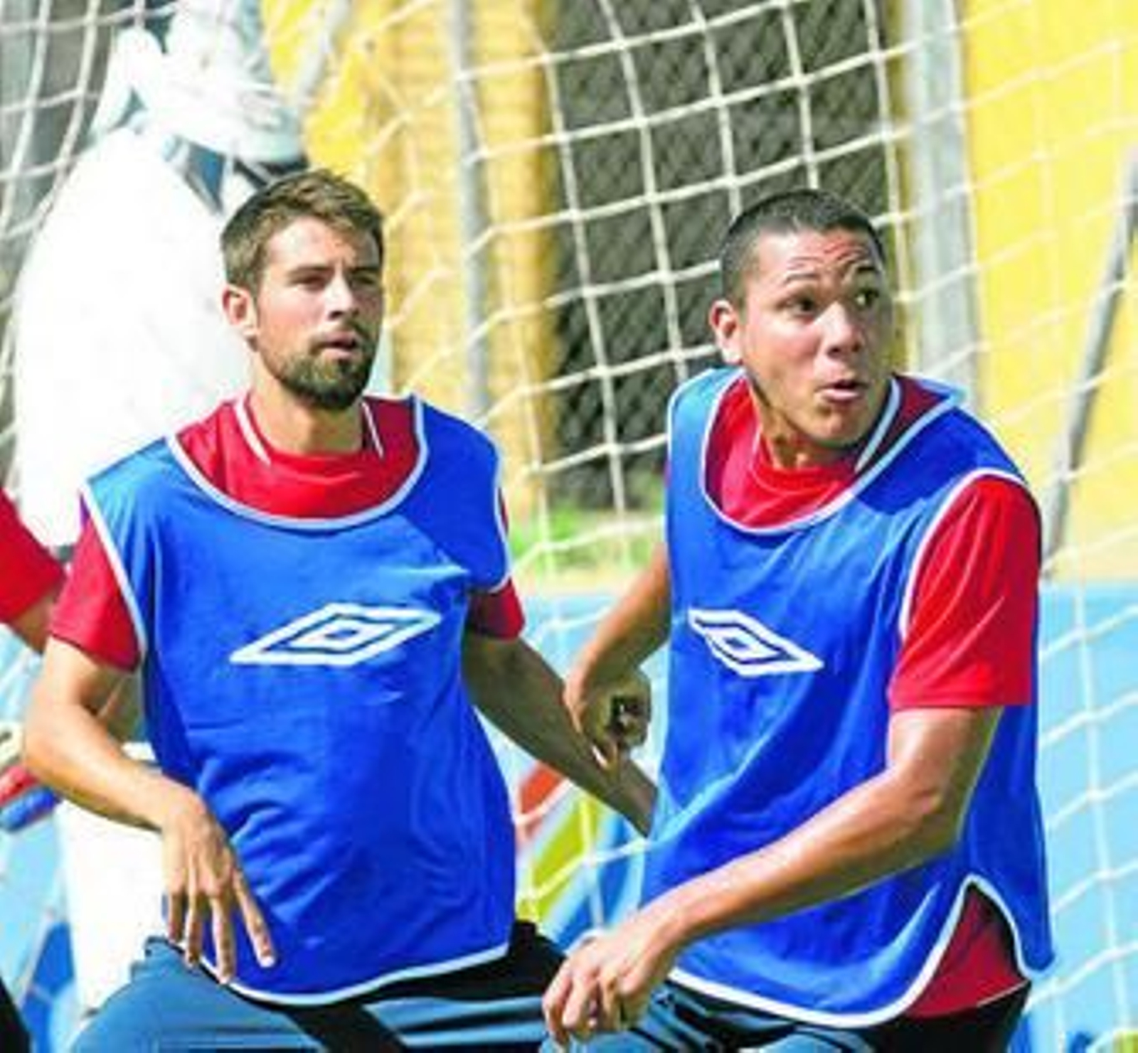 Coke y Maduro, en una sesión de trabajo con balón.