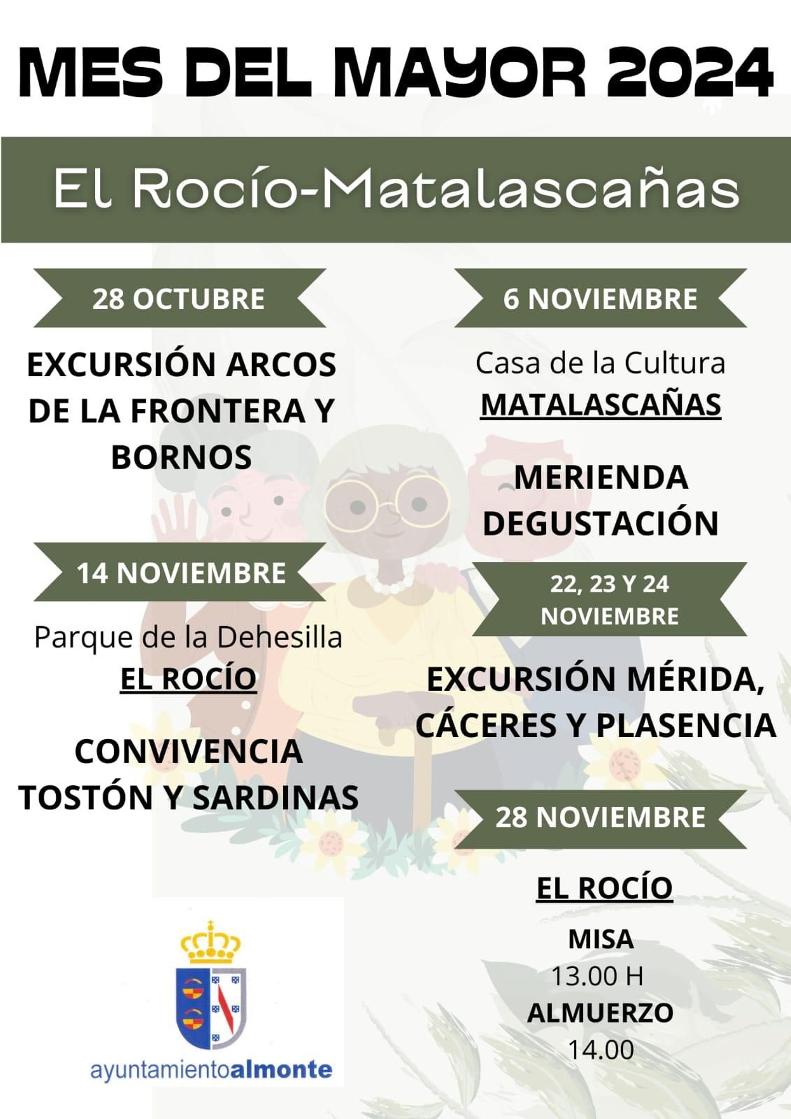 Cartel de actividades del Mes del Mayor. Cartel de actividades del Mes del Mayor.