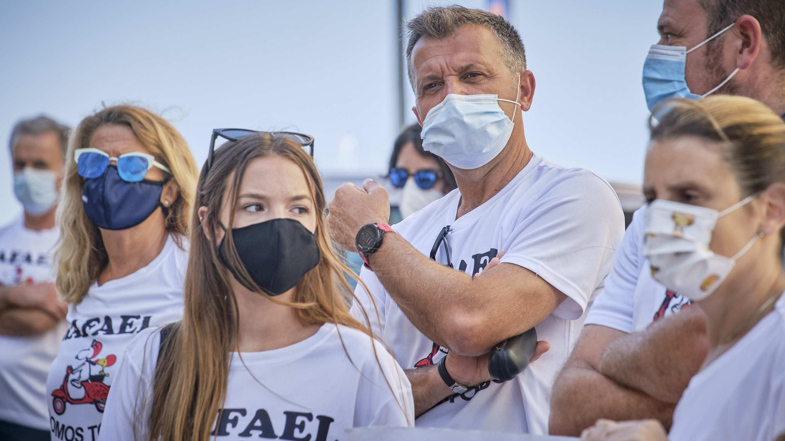 Concentración de apoyo a Rafael Vez, frente a la Catedral.