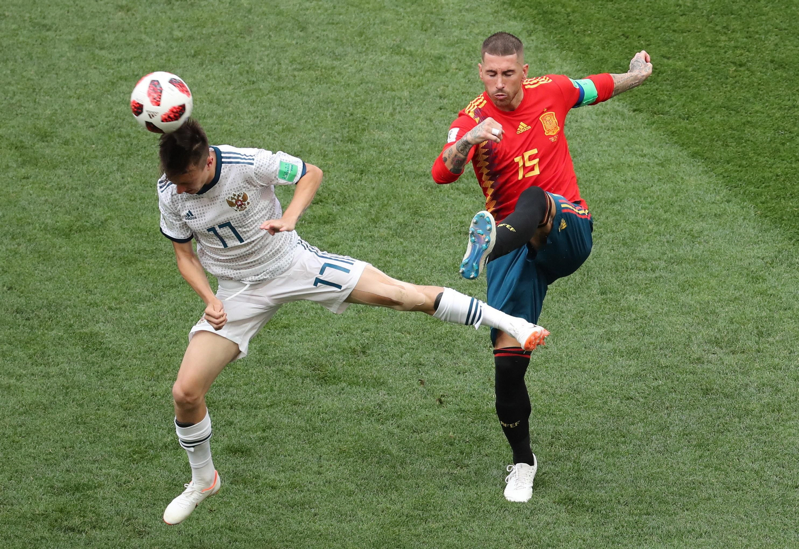 Las imágenes del España-Rusia