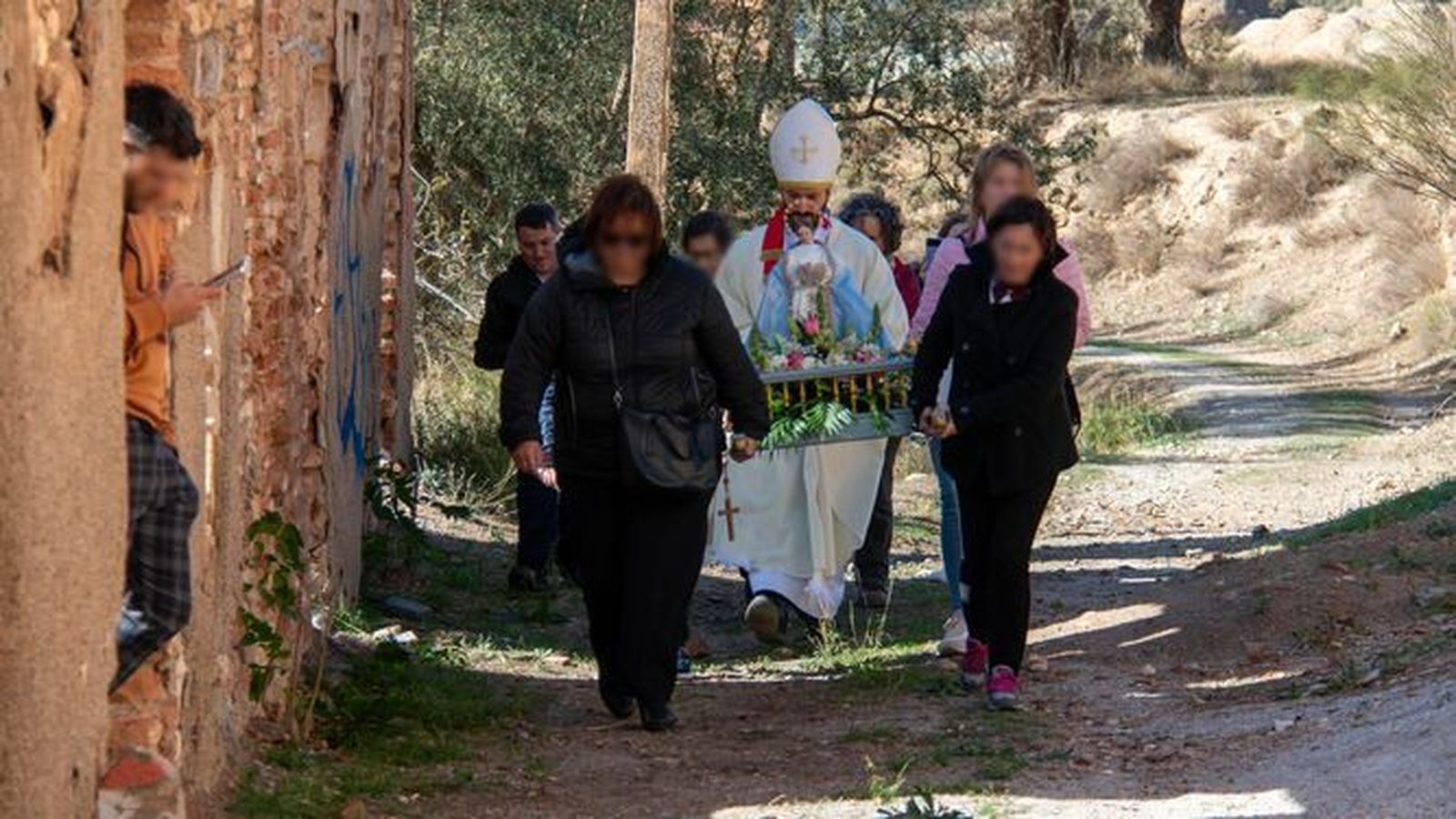 Un momento de la romería celebrada en la antigua iglesia de Tablate el pasado 8 de diciembre.