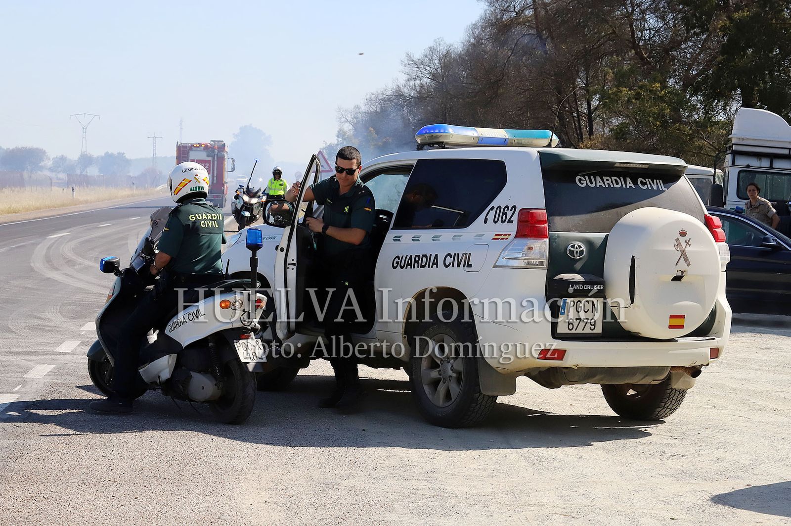 Imágenes del incendio en Doñana