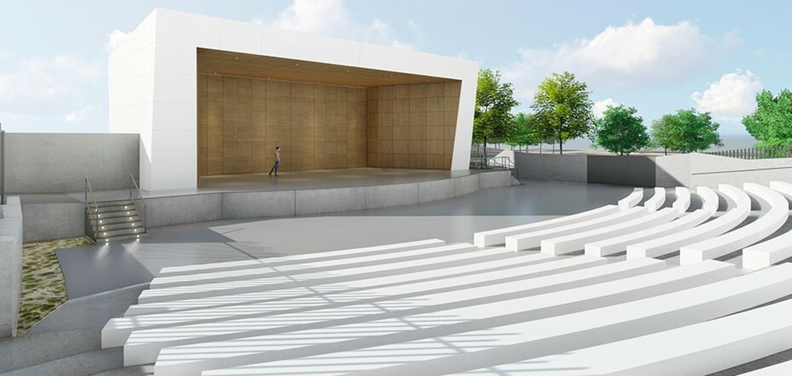 Recreación del auditorio al aire libre de Huerta Julián.