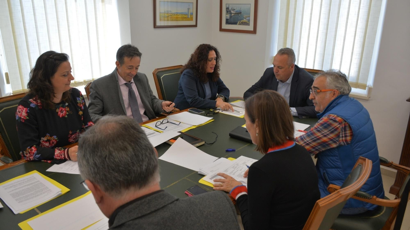 La comisión organizadora del Curso de Verano, ayer.