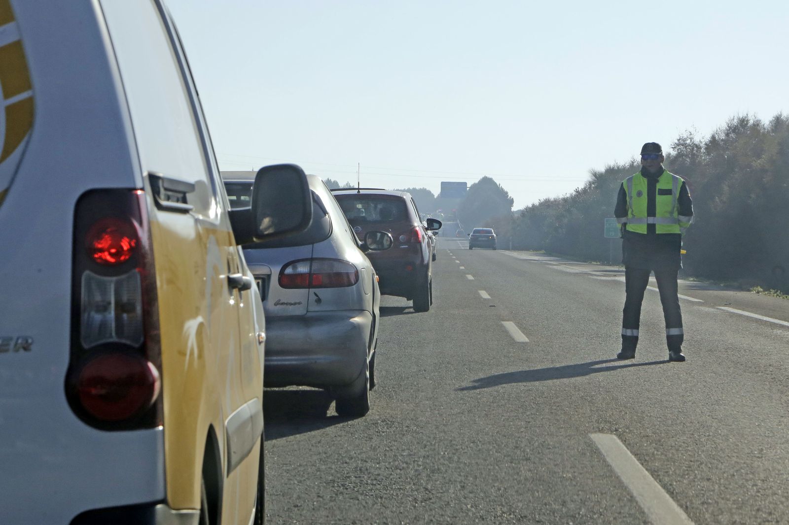 Accidente multiple en la ctra. de Sanlucar en dirección a Jerez