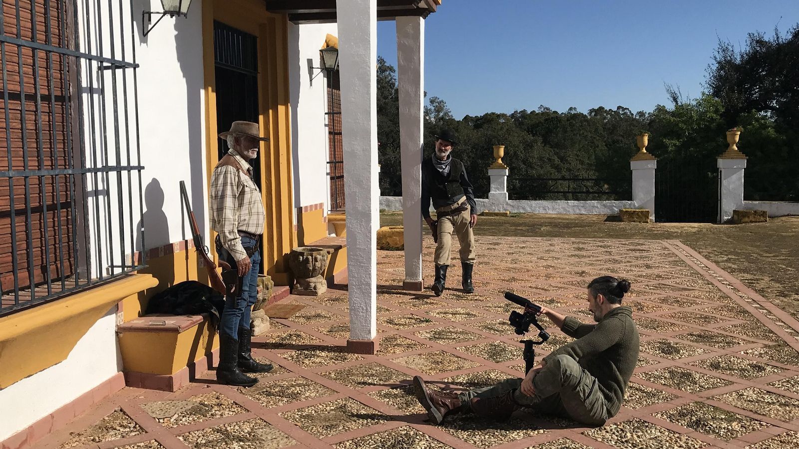 Uno de los momentos del rodaje de la película.