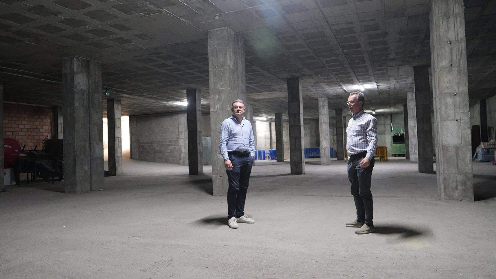 Visita a las obras del aparcamiento.