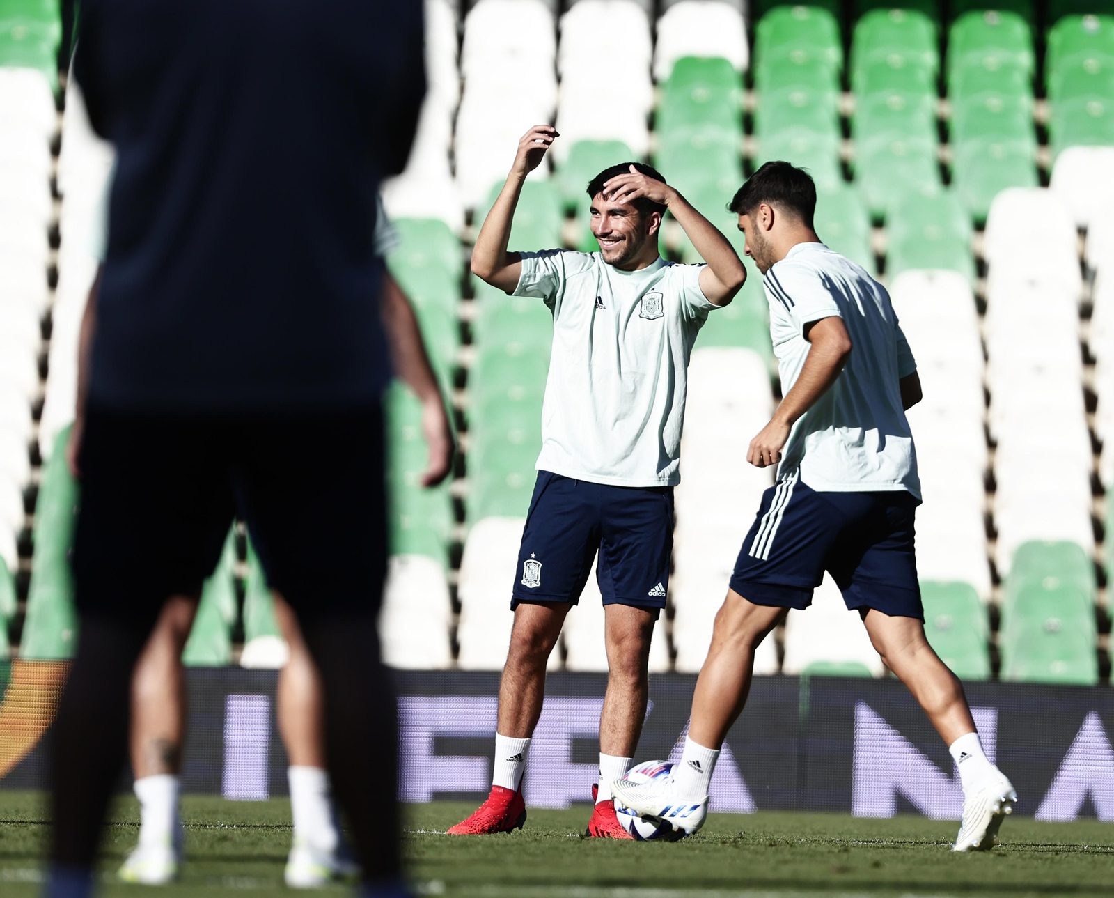 Las imágenes de la selección española en Sevilla