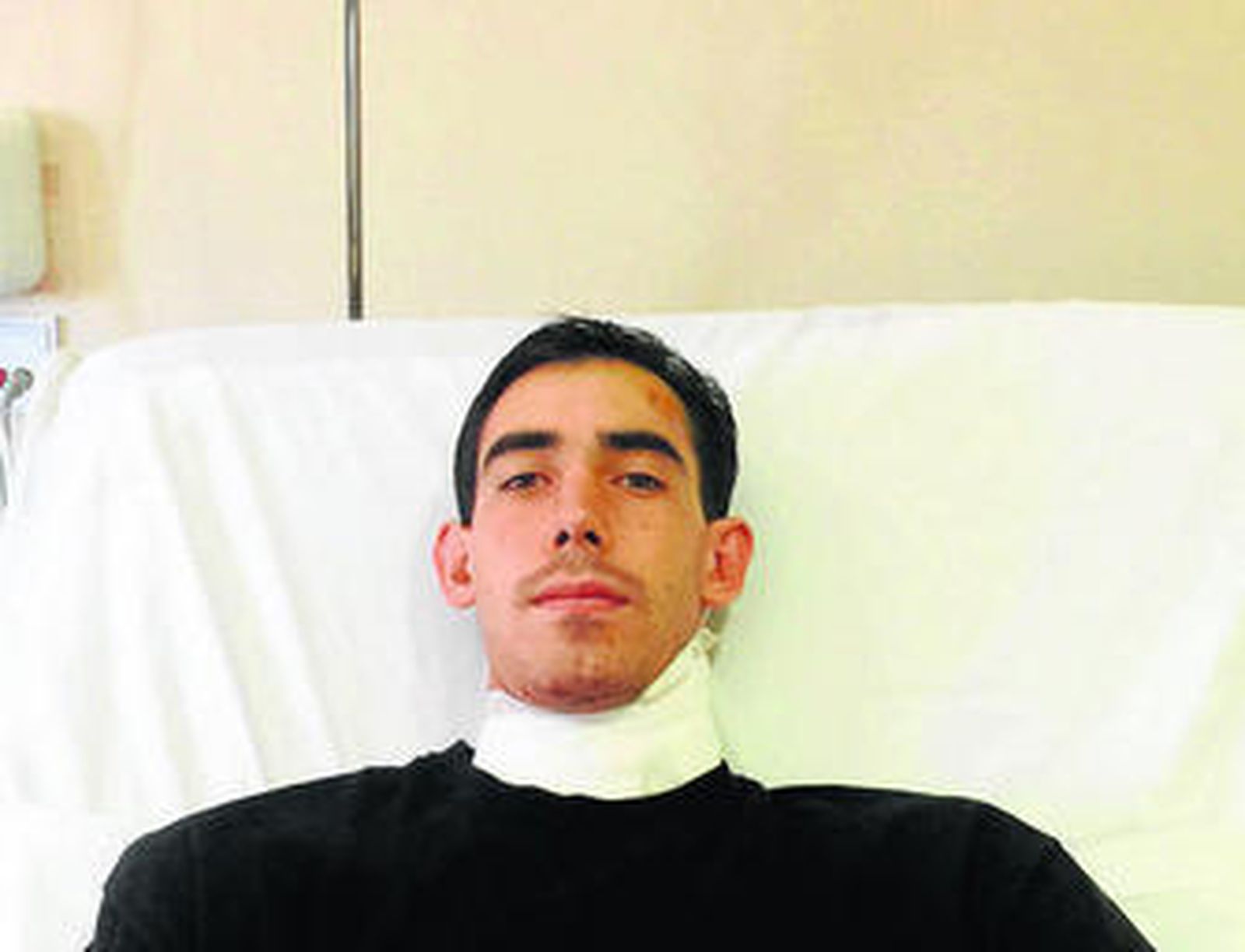 Saúl Jiménez Fortes, ayer, convaleciente en la clínicaa San Francisco de Asís de Madrid.