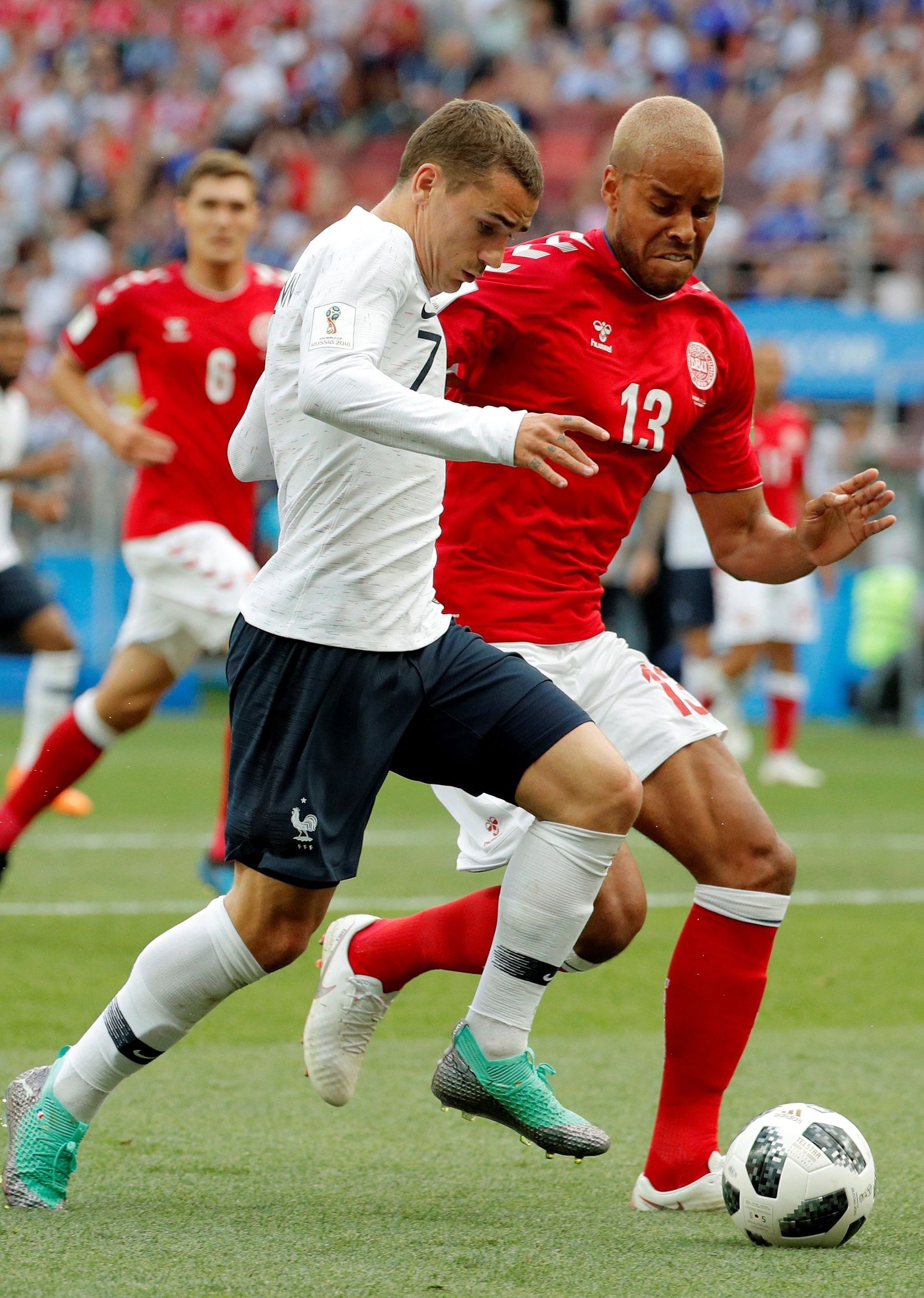 Las imágenes del Dinamarca-Francia