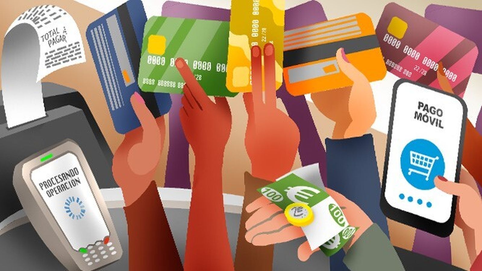 El pago en efectivo cae y sólo lo usa una tercera parte de los ciudadanos