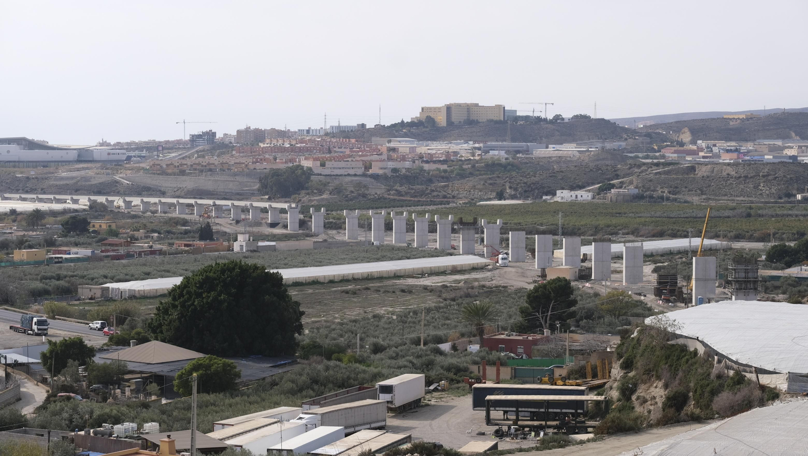 Las obras del AVE a su paso por Viator, en imágenes