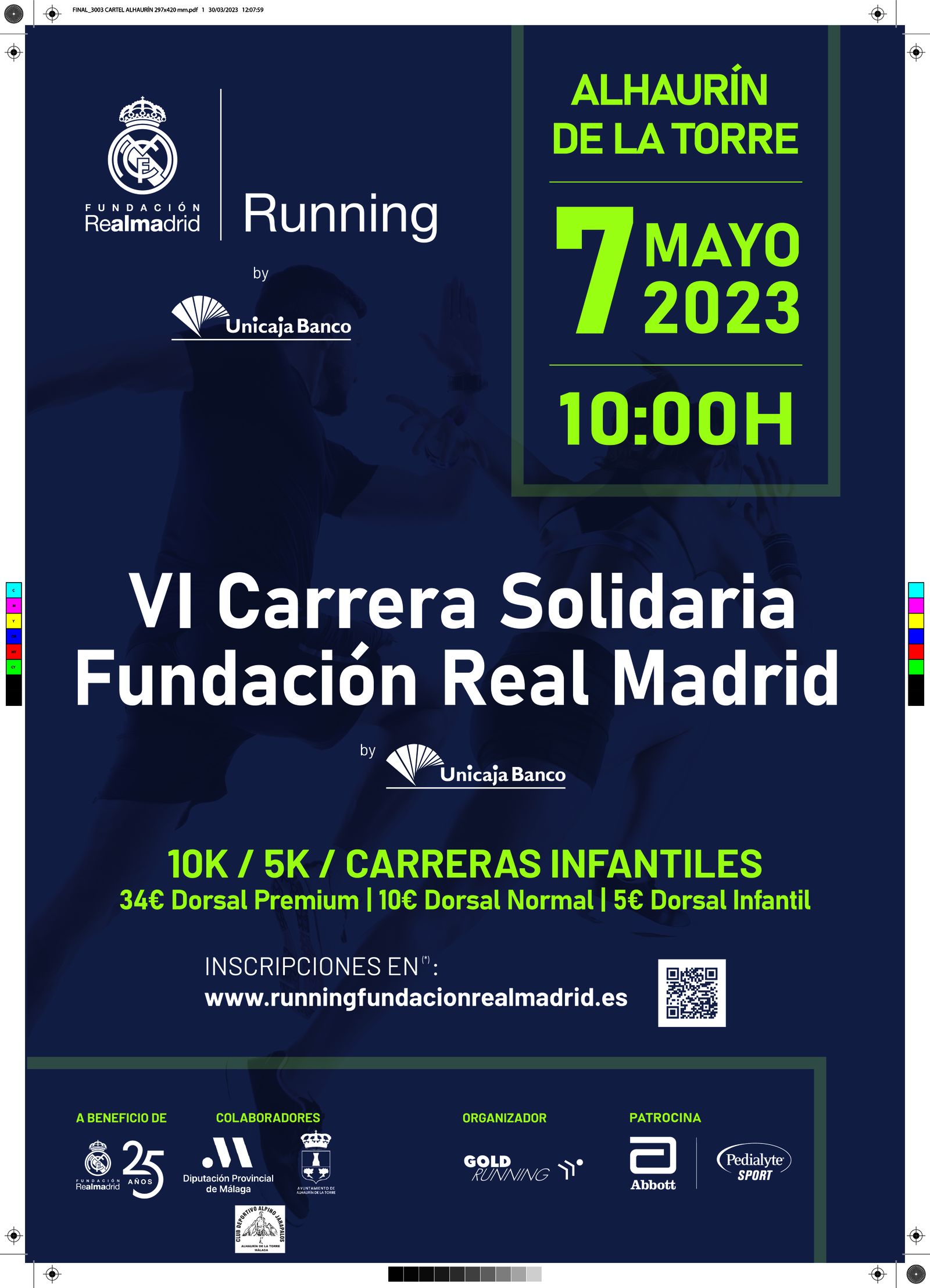 Siguen abiertas las inscripciones para participar en la VI Carrera Solidaria Fundación Real Madrid en Alhaurín de la Torre