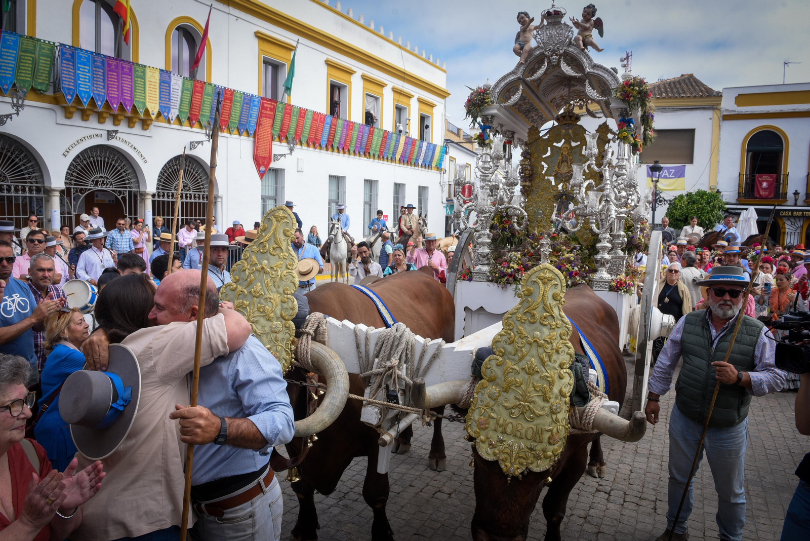 El paso de las Hermandades de El Rocío por Villamanrique, en imágenes
