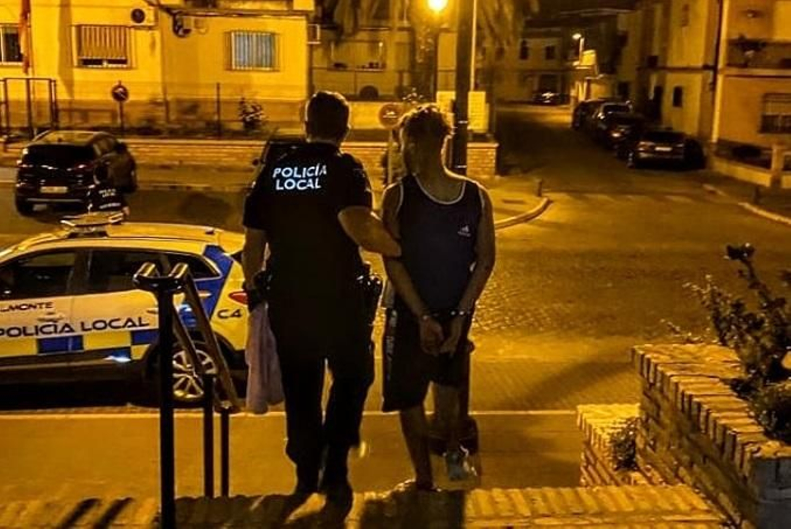 El detenido en Almonte.